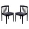 Flash Furniture Chester Solid Wood Black Dining Chairs w/Curved Spindle Backrests and Black Vinyl Seats, 2PK 2-XU-DG-W0359-BLK-GG - alternate 1